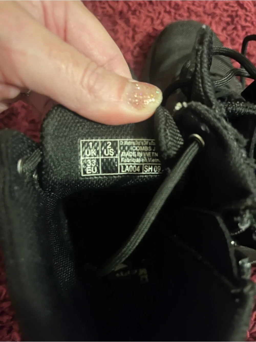 Dr. Martens Black Lace-Up Kids Rain & Snow Boots